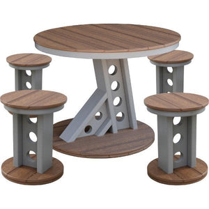 Little Cottage Co. Contemporary Manhattan Rise Table & 4 Bar Stools Table