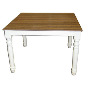 Little Cottage Co. Farm Table Table Bark & White