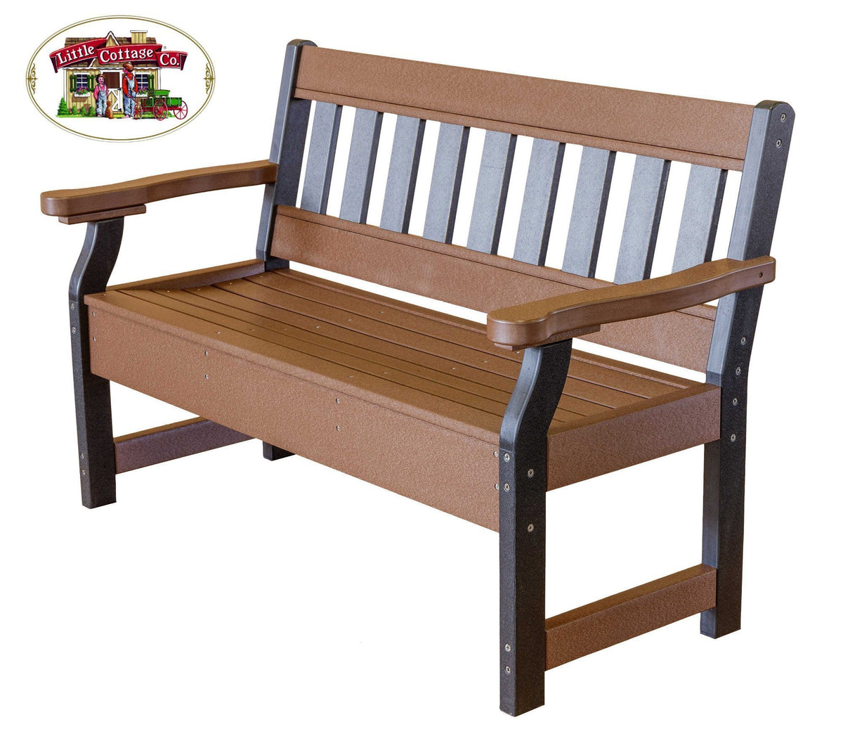 Little Cottage Co. Heritage 4ft. Recycled Plastic Garden Bench Garden Benches Black