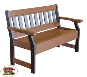 Little Cottage Co. Heritage 4ft. Recycled Plastic Garden Bench Garden Benches Black