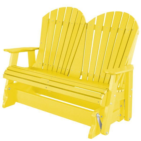 Little Cottage Co. Heritage Adirondack 4ft. Recycled Plastic Glider Gliders Lemon Yellow
