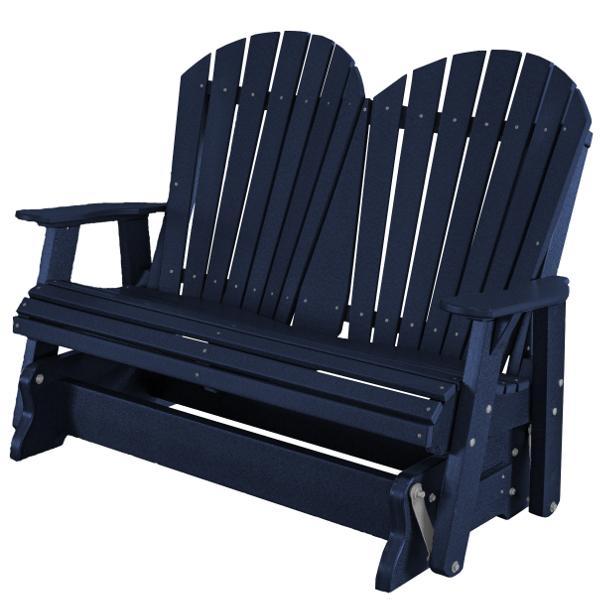 Little Cottage Co. Heritage Adirondack 4ft. Recycled Plastic Glider Gliders Patriot Blue