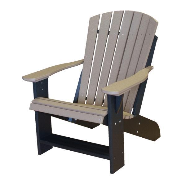 Little Cottage Co. Heritage Adirondack Chair Chair Weatheredwood-Black