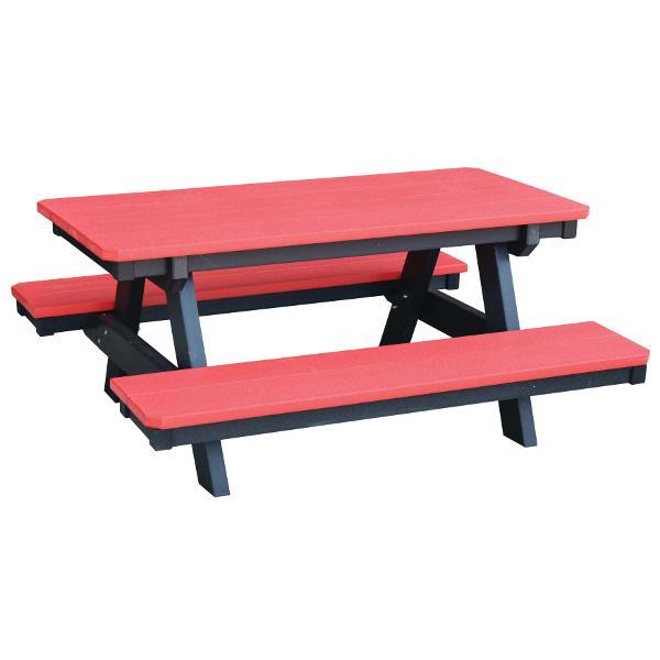 Little Cottage Co. Heritage Child&#39;s Picnic Table Bright Red-Black