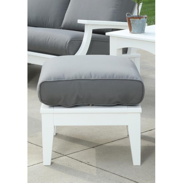 Little Cottage Co. Heritage Deep Seating Ottoman Ottoman White with Charcoal gray