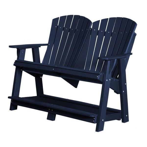 Little Cottage Co. Heritage Double High Adirondack Bench Garden Benches Patriot Blue