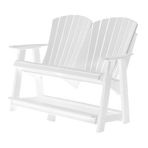Little Cottage Co. Heritage Double High Adirondack Bench Garden Benches White