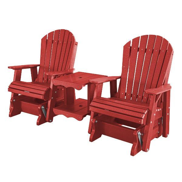 Little Cottage Co. Heritage Double Rock-a-Tee Garden Benches Cardinal Red