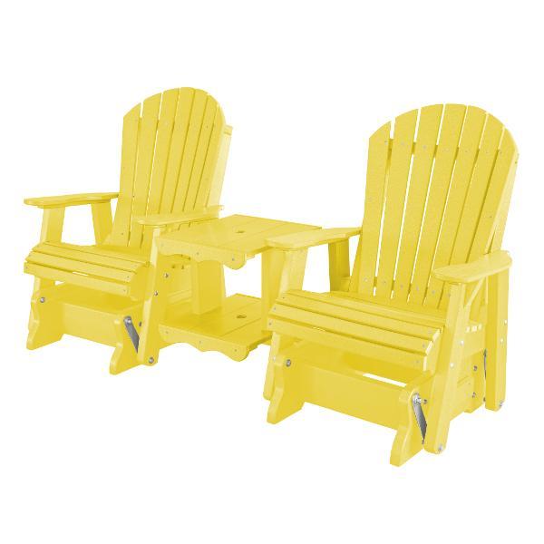 Little Cottage Co. Heritage Double Rock-a-Tee Garden Benches Lemon Yellow