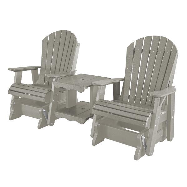Little Cottage Co. Heritage Double Rock-a-Tee Garden Benches Light Grey