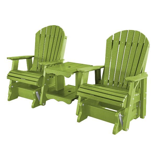 Little Cottage Co. Heritage Double Rock-a-Tee Garden Benches Lime Green