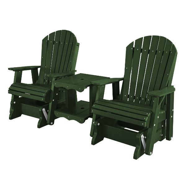 Little Cottage Co. Heritage Double Rock-a-Tee Garden Benches Turf Green