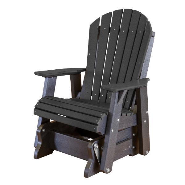 Little Cottage Co. Heritage Single Seat Rock-A-Tee Patio Glider Gliders Black