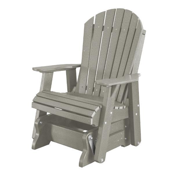 Little Cottage Co. Heritage Single Seat Rock-A-Tee Patio Glider Gliders Light Gray