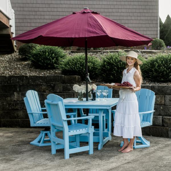 Little Cottage Co. Heritage Table, 2 Dining Chairs, 2 Arm Chairs Dining Set Aruba Blue