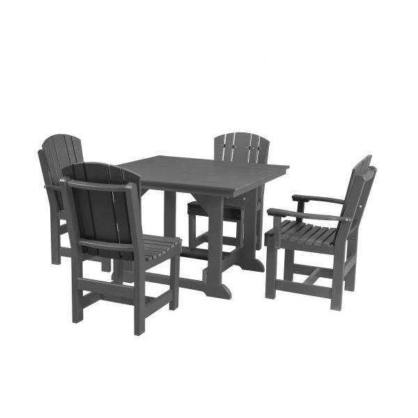 Little Cottage Co. Heritage Table, 2 Dining Chairs, 2 Arm Chairs Dining Set Dark Grey