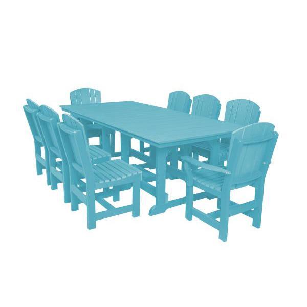 Little Cottage Co. Heritage Table, 6 Dining Chairs, 2 Arm Chairs Dining Set Aruba Blue