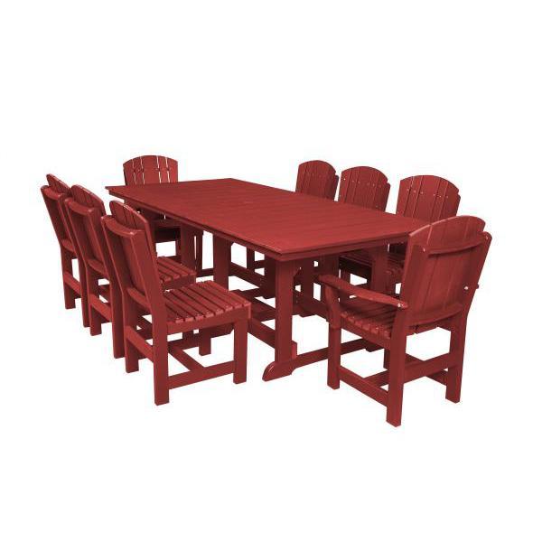 Little Cottage Co. Heritage Table, 6 Dining Chairs, 2 Arm Chairs Dining Set Cardinal Red