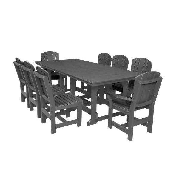 Little Cottage Co. Heritage Table, 6 Dining Chairs, 2 Arm Chairs Dining Set Dark Gray