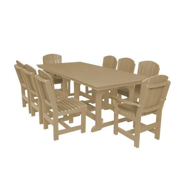 Little Cottage Co. Heritage Table, 6 Dining Chairs, 2 Arm Chairs Dining Set Weathered Wood