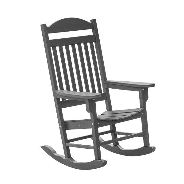 Little Cottage Co. Heritage Traditional Plastic Rocker Chair Rocker Chair Dark Gray