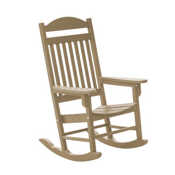 Little Cottage Co. Heritage Traditional Plastic Rocker Chair Rocker Chair Weathered Wood