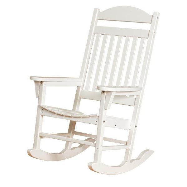 Little Cottage Co. Heritage Traditional Plastic Rocker Chair Rocker Chair White