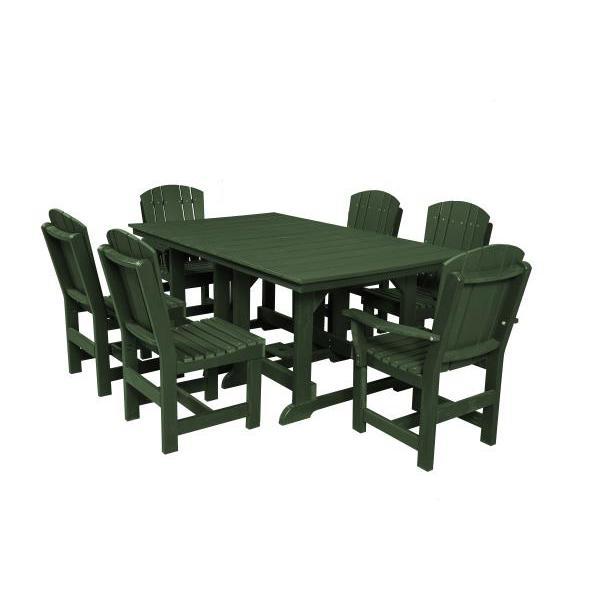 Little Cottage Co. Table, 4 Dining Chairs, 2 Arm Chairs Dining Set Turf Green