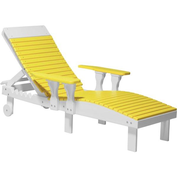 Lounge Chair Lounge Yellow &amp; White