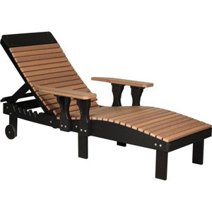 Lounge Chair Lounge Antique Mahogany & Black