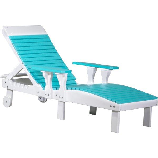 Lounge Chair Lounge Aruba Blue &amp; White