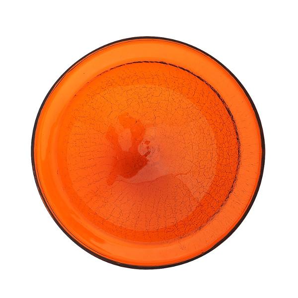 Mandarin Crackle Glass Birdbath Bowl Birdbath Bowl 12 inch / Bowl