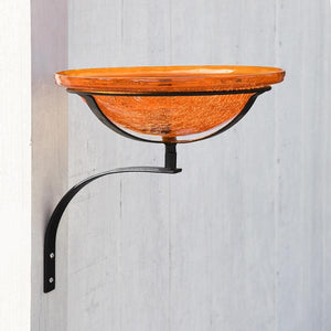 Mandarin Crackle Glass Birdbath Bowl Birdbath Bowl