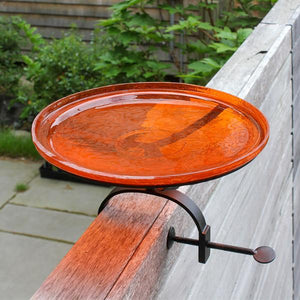 Mandarin Crackle Glass Birdbath Bowl Birdbath Bowl