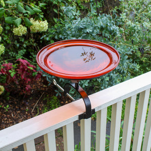 Mandarin Crackle Glass Birdbath Bowl Birdbath Bowl
