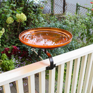 Mandarin Crackle Glass Birdbath Bowl Birdbath Bowl