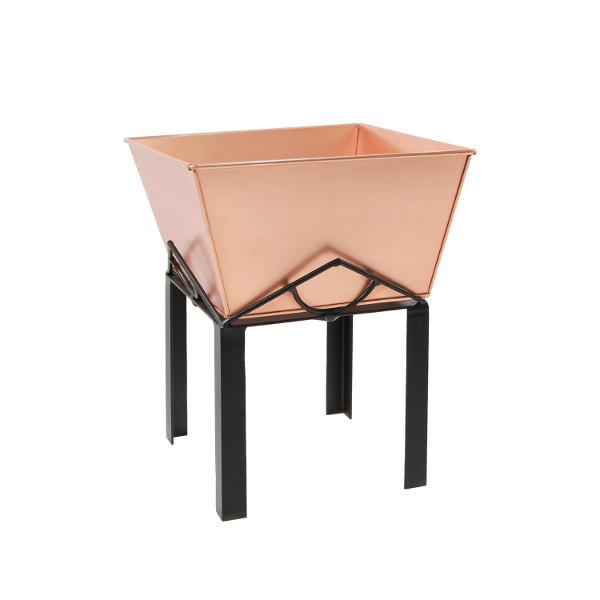 Marion Planter with Copper Plated Flower Box Planter with Flower Box Planter I