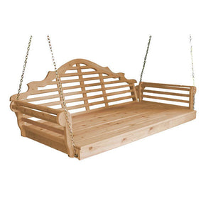 Marlboro Red Cedar Swing Bed Porch Swing Bed