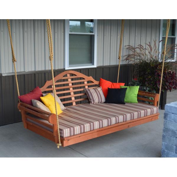 Marlboro Red Cedar Swing Bed Porch Swing Bed