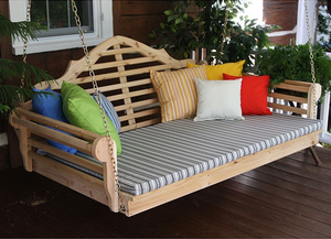 Marlboro Red Cedar Swing Bed Porch Swing Bed