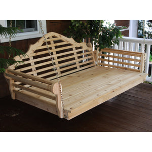Marlboro Red Cedar Swing Bed Porch Swing Bed