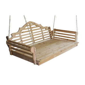 Marlboro Red Cedar Swing Bed Porch Swing Bed