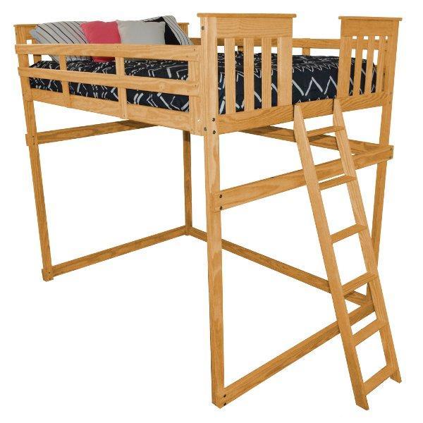 Mission Loft Bed with End Ladder - The Charming Bench Company