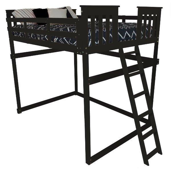 Mission Loft Bed with End Ladder - The Charming Bench Company