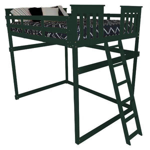 Mission Loft Bed with End Ladder - The Charming Bench Company