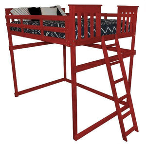 Mission Loft Bed with End Ladder - The Charming Bench Company