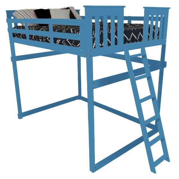 Mission Loft Bed with End Ladder - The Charming Bench Company