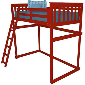 Mission Loft Bed w Side Ladder - The Charming Bench Company