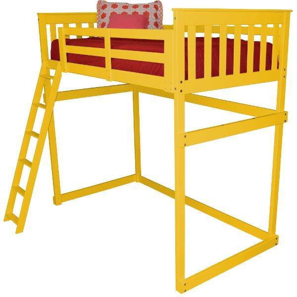 Mission Loft Bed w Side Ladder - The Charming Bench Company