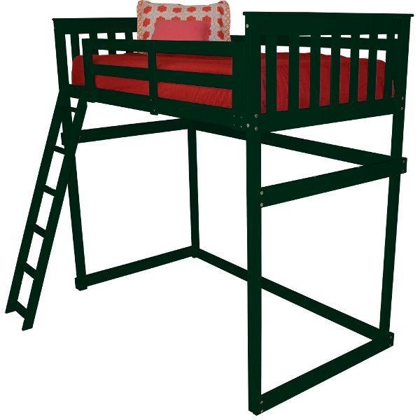 Mission Loft Bed w Side Ladder - The Charming Bench Company